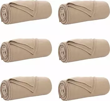 vidaXL Wohndecken 6 pcs Kamel 170 x 130 cm Fleece (42017049)