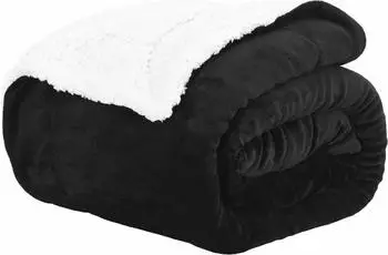 vidaXL &Uuml;berwurfdecke Schwarz 220 x 240 cm Fleece (42016995)