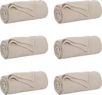 vidaXL Wohndecken 6 pcs Beige 270 x 240 cm Fleece