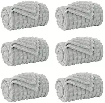 vidaXL Wohndecken 6 pcs Grau 240 x 220 cm Fleece (42016955)