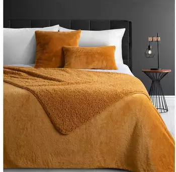 Eurofirany Tagesdecke NINA, Felloptik Gelb, 170x210 cm