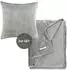 Esprit Comfy-2 Wohndecken-Set 140x190cm + Kissenhülle 45x45cm, grau, Oeko-TEX (71175-010-0-1)