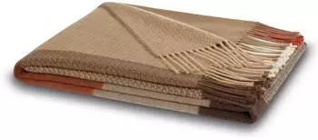 Biederlack Desire Plaid mit Fransen 130x170cm, camel (819185)