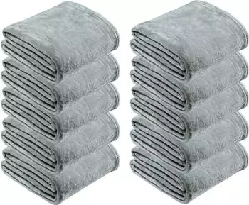 REDBEST Amarillo Fleece-Wohndecke hellgrau 150x200cm, 10er-Pack