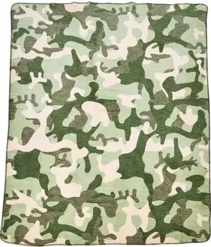 done Camouflage Wohndecke Baumwolle khaki/gr&uuml;n/beige 150x200cm (BL03-150-0323)
