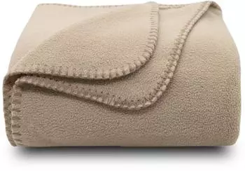 ZOLLNER Kuscheldecke sand 130x170cm, Polyester, waschbar bis 95&deg;C