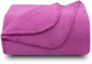 ZOLLNER Kuscheldecke 130x170cm violett, Polyester, Oeko-Tex&reg;