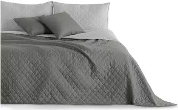 DecoKing Axel Tagesdecke Wendedesign stahl-silber 220x240cm (29732)