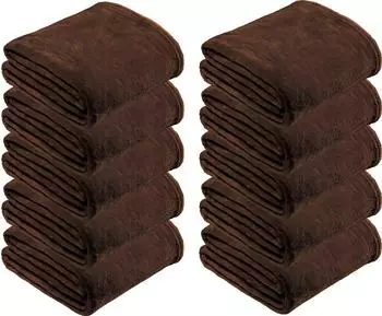 REDBEST Amarillo Fleece-Wohndecke, 10er-Pack, braun, 150x200cm