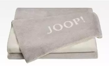 Joop! Uni-Doubleface Wohndecke, grau, Baumwollmischgewebe, 150x200cm