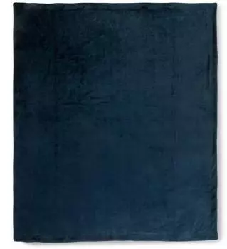 Muller Textiles Plaid Uni Softvelour 160x180cm, dunkelblau (0300)