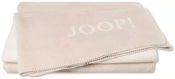 Joop! Uni-Doubleface Wohndecke beige, Baumwollmischgewebe, 150x200cm (Chateau-Natur)
