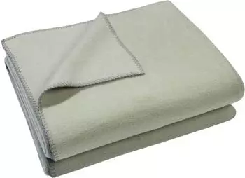 Zoeppritz Soft-Fleece Plaid hellgrün, 65% Polyester 35% Viskose, 160x200cm (103291-620-160x200)