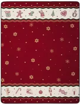 Villeroy & Boch Toys Delight Plaid ruby, Baumwollmischgewebe, 150x200cm