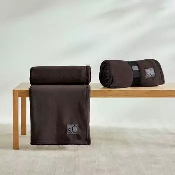 s.Oliver Kuschelsoft Wohndecke dunkelbraun, Microfaser, 150x200cm