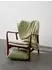 Marc O'Polo Nordic Knit Plaid melange, Bio-Baumwolle, moosgrün, 130x170cm