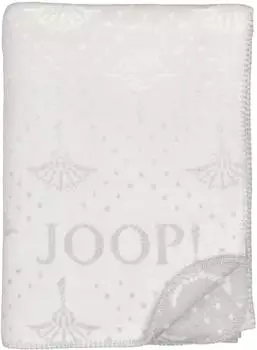 Joop! Cornflower Charm Jacquard-Wohndecke steingrau 150x200cm