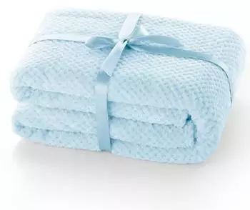 DecoKing Henry Kuscheldecke hellblau Fleece 70x150cm (32084)