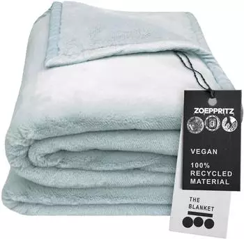 Zoeppritz The Blanket Decke recycelter Polyester, sky, 150x200cm
