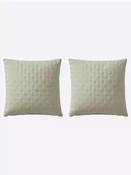 Heine Kissenbezug 40x40cm, 100% Polyester, grün, 2er-Set (61523646-0)