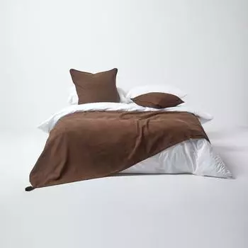 Homescapes Rajput Tagesdecke 100% Baumwolle, braun, 255x360cm