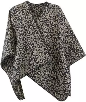 David Fussenegger Poncho Silvretta 'Leo' 70 x 140 cm Anthrazit