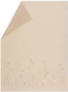 David Fussenegger Wohndecke Amber 'Pflanzen' 140 x 200 cm Rohwei&szlig;- Creme