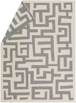 David Fussenegger Wohndecke Luca 'Labyrinth' 140 x 200 cm Grau