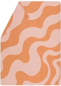 David Fussenegger Wohndecke Silvretta 'Retro Waves' 140 x 200 cm Hellorange