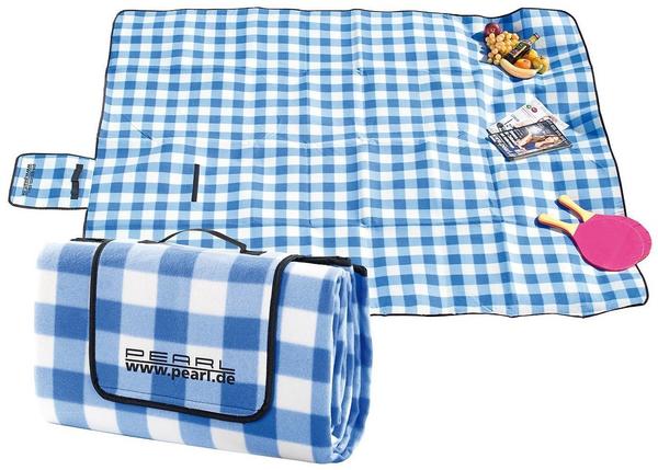 Callstel Fleece-Picknick-Decke mit wasserabweisender Unterseite, 200 x 175 cm