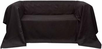 vidaXL Micro-Suede Sofaüberwurf 210x280cm braun