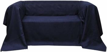 vidaXL Micro-Suede Sofa&uuml;berwurf 140x210cm mraineblau