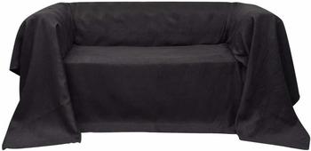 vidaXL Micro-Suede Sofa&uuml;berwurf 270x350cm anthrazit