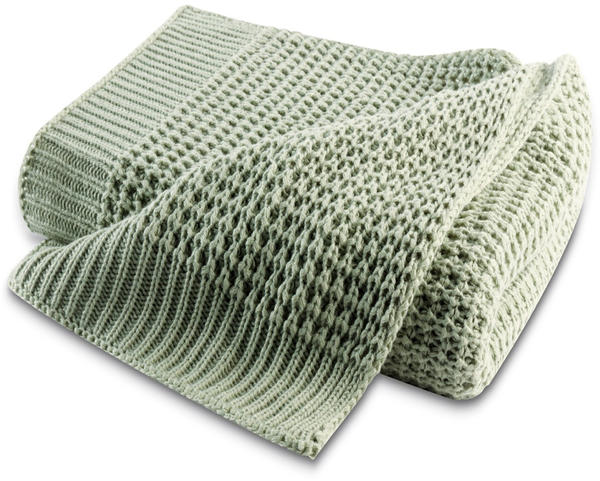 Biederlack Knit 130x170cm salbei