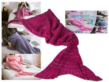 Out Of The Blue Mermaid Blanket 90x180cm magenta