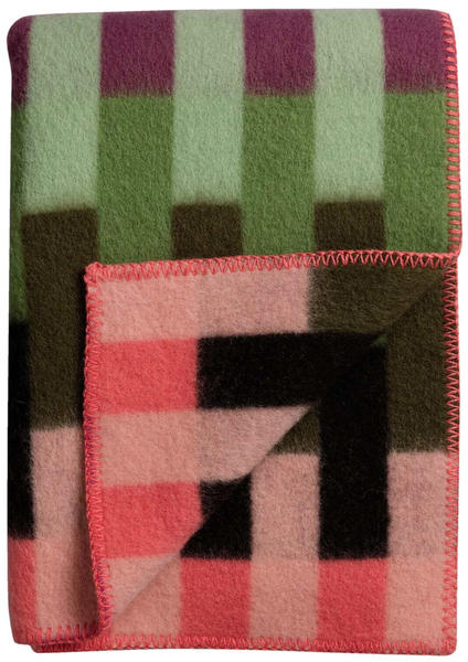 Roros Tweed Asmund Bold Decke 200x135cm pink/grün