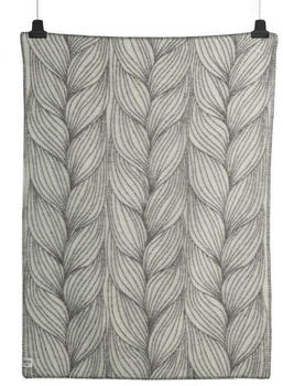 Røros Tweed Naturpledd Flette 135x200cm grau