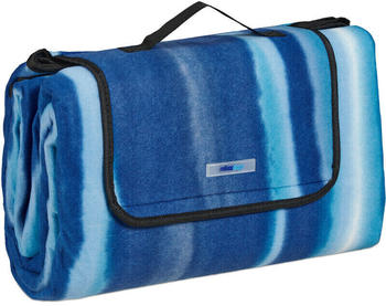 Relaxdays Picnic blanket 200 x 200 cm navy blue