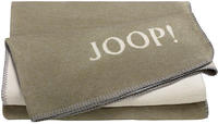 Joop! Wohndecke Melange Doubleface, Natur, Olivgr&uuml;n, Textil, Uni, 150x200 cm, Made