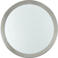 EGLO Deckenleuchte "PLANET Deckenlampe, silber, wei&szlig;es satiniertes Glas,