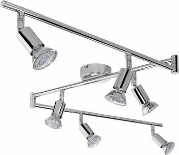 Trio 6 er Decken Leuchte LED Lampe Alu gebürstet 829310605 Spot Lampe Design