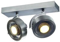 SLV 147316, SLV 147316 KALU, Wand- und Deckenleuchte, zweiflammig, QPAR111, rund,