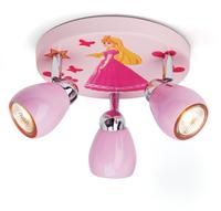 Brilliant LED Deckenstrahler "PRINCESS" GU10 Spotrondell rosa, 3 x GU10 max. 3W, 11cm