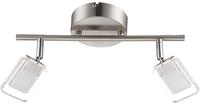 Led Decken Leuchte Wohnraum Strahler Silber 2-flg Schwenkbar Ip20 Wofi