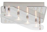 Brilliant LED Deckenleuchte, LED-Leuchtmittel fest verbaut, Warmweiß, Hochwertige Decken Lampe Leuchte verchromt satiniert Beleuchtung (G94133/77)