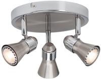 Brilliant Lampe Sanny Led Spotrondell 3flg Eisen/chrom 3x Led-par51, Gu10, 3w