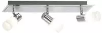 Trio - 3-flammiger Led Deckenstrahler Clapton Mit Glasschirmen, Breite 50cm