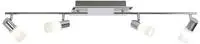 Trio - 4-flammiger Led Deckenstrahler Clapton Mit Glasschirmen, Breite 96cm