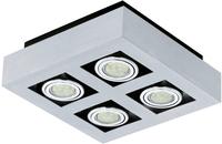 EGLO 91355, EGLO LOKE 1 Aufbauleuchte - alu-geb&uuml;rstet, chrom, schwarz
