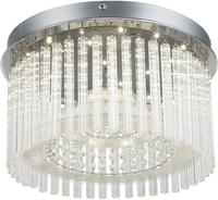 GLOBO LIGHTING LED Deckenleuchte "JOYCE" LED-Modul 1 Stk. Warmwei&szlig; Glaskristalle,